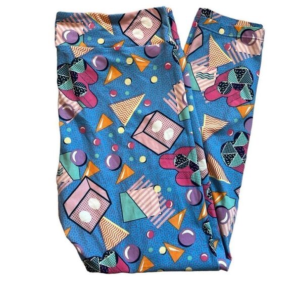 Womens Lularoe Retro 80s Disney Mickey Mouse  Leggings in Tall & Curvy - Sz TC - Picture 1 of 2